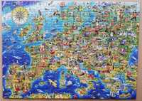Puzzle EDUCA Mapa Europa (Ilustrado) 500 Peças (Montado)