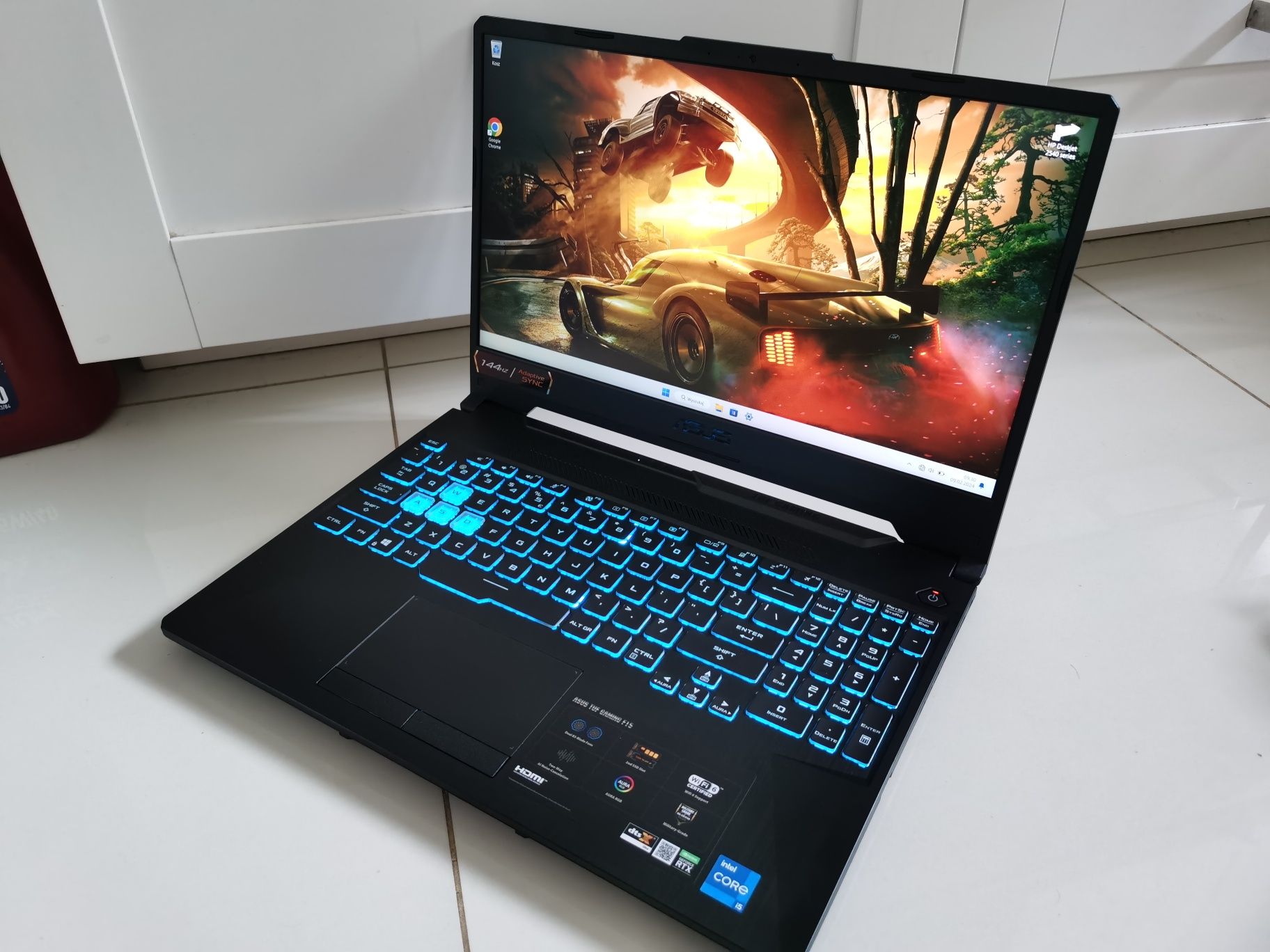 GAMINGOWY Laptop ASUS TUF-144Hz i5 11Th 12x4.50Ghz,16GB,RTX3050Ti-4GB