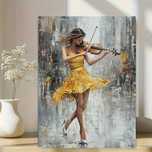 Dynamic Violin - Playing Lady Canvas Art