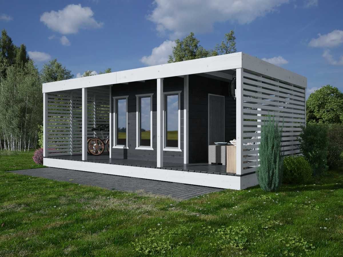 DOMEK 28m2 na ROD domek 7x4 domek 4x4 MDN10A sauna jacuzzi siłownia