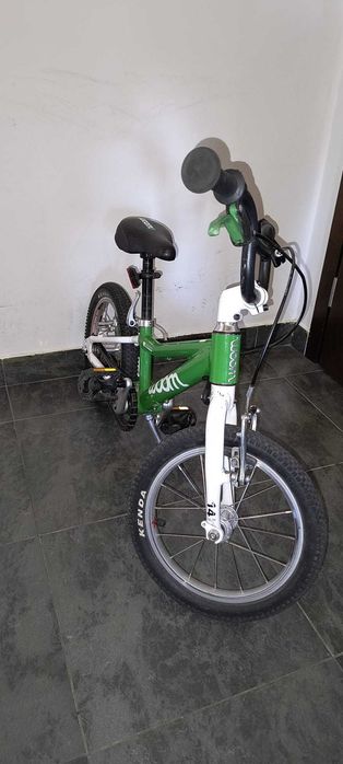 Rowerek woom 2 zielony, koła 14" (mogę przywieźć)