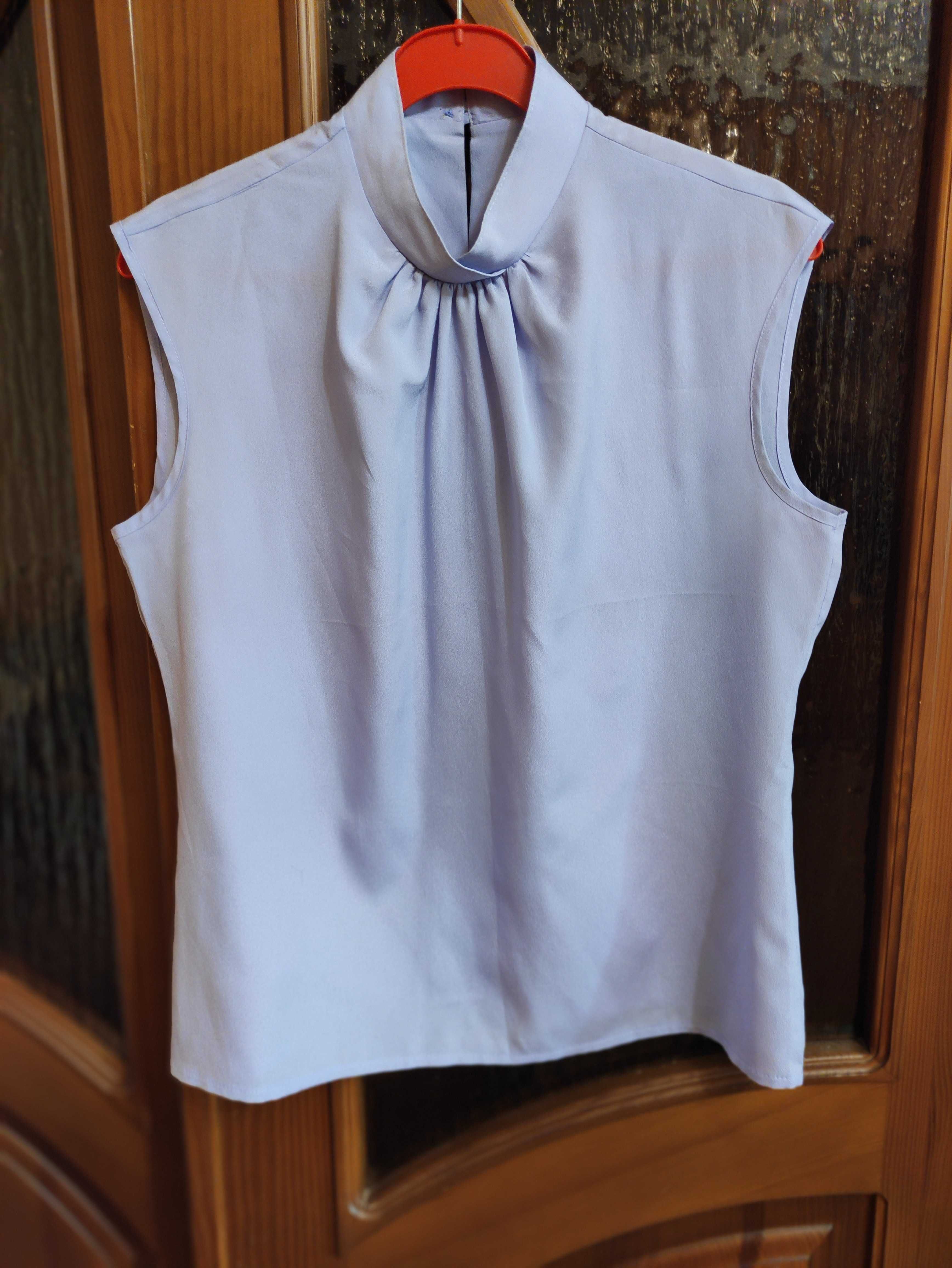 летняя блуза без рукав лавандового цвета,  р.48/EUR40