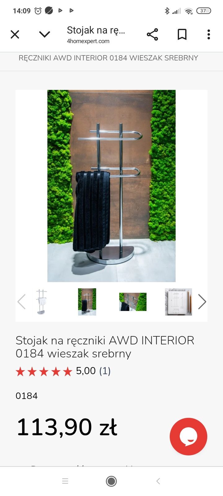 Wieszak na ręczniki stojący stabilny
