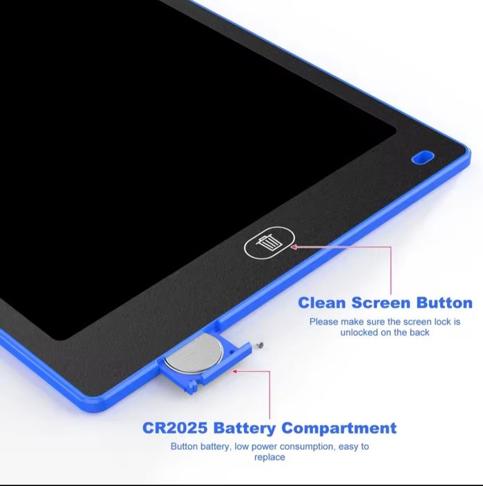 Детский планшет для рисования LCD, стирается одним нажатием, новый