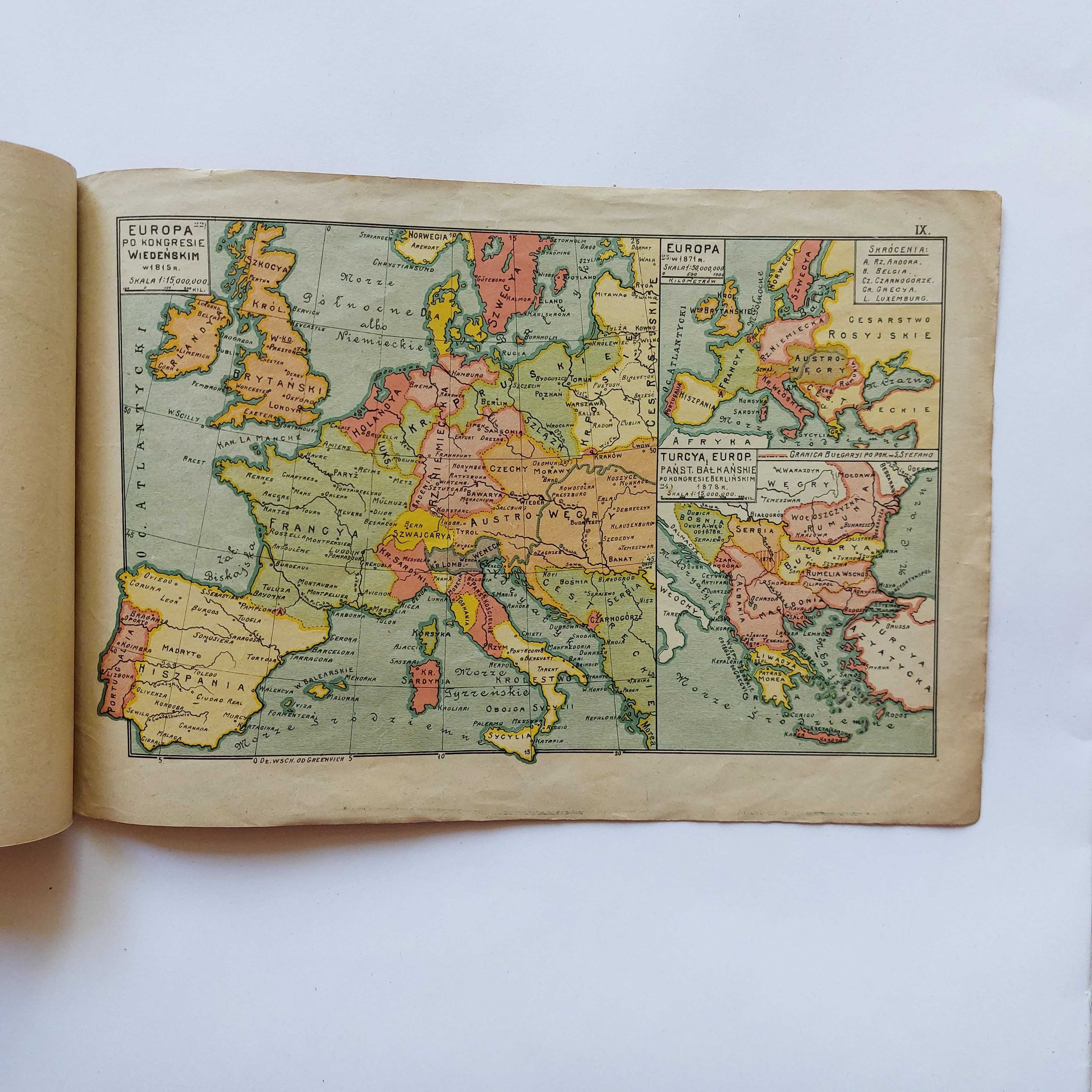 Atlas Historyczny Czasów Nowożytnych J. M. Bazewicz ok.1919