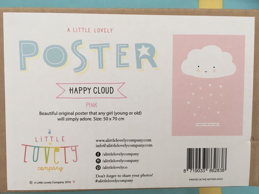 Poster e hanger da Happy Cloud de A Little Lovely Company