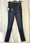 jeansy w panterkę L M skinny jeans wysoki stan elastyczne rurki slim