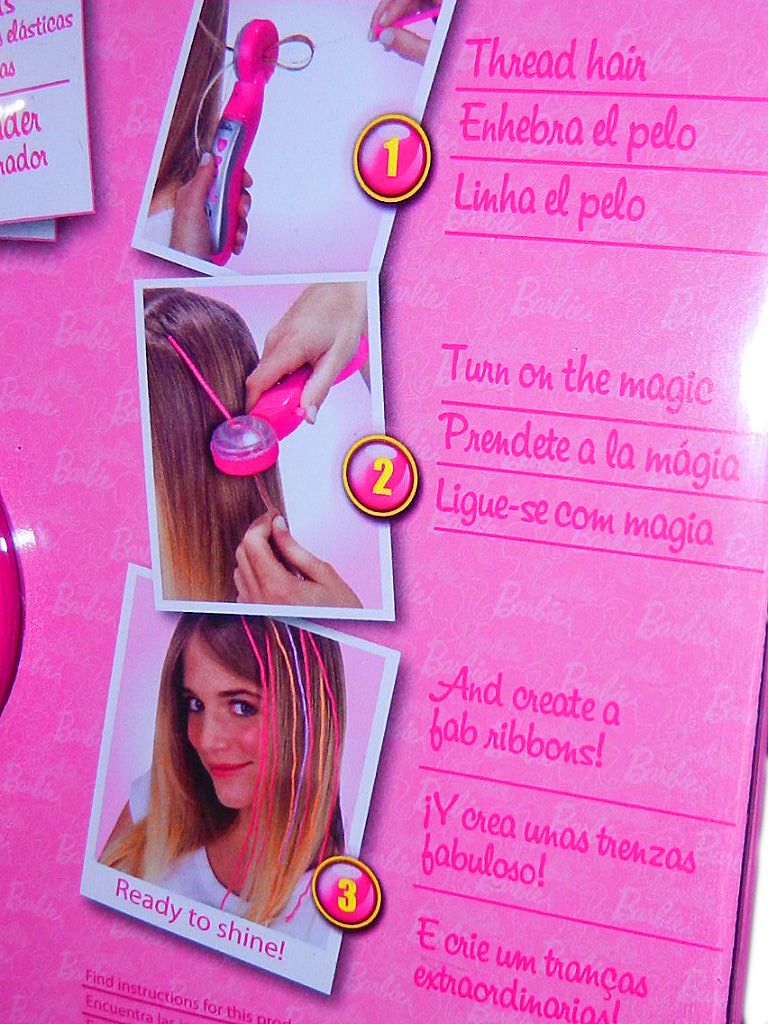 zaplatarka maszynka - owijka na włosy kolorowy warkocz barbie