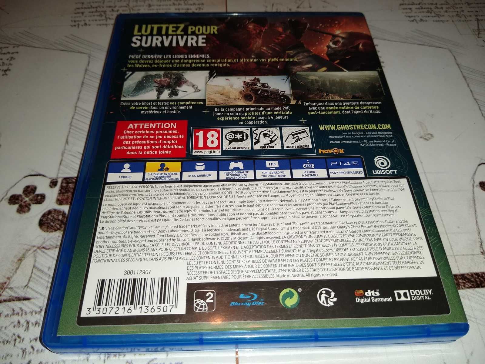 Ghost Recon Break Point Ps4 polska wersja bez rys