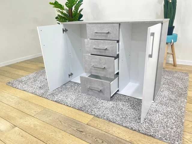Aparador com 2 portas e 4 gavetas  envio grátis