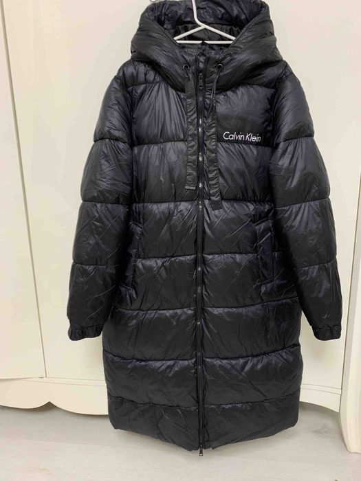 НОВЕ CK Calvin Klein L-4XL зимовий куртка пальто чорне довге пуховик