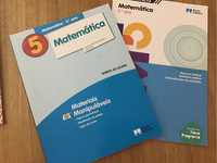 Dois livros de exercícios de Matemática, 5.º ano