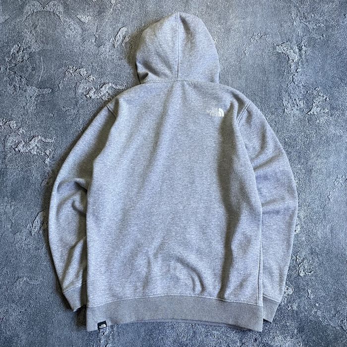 Худі від the morth face BOX logo, сірий худак від тнф з бокс лого