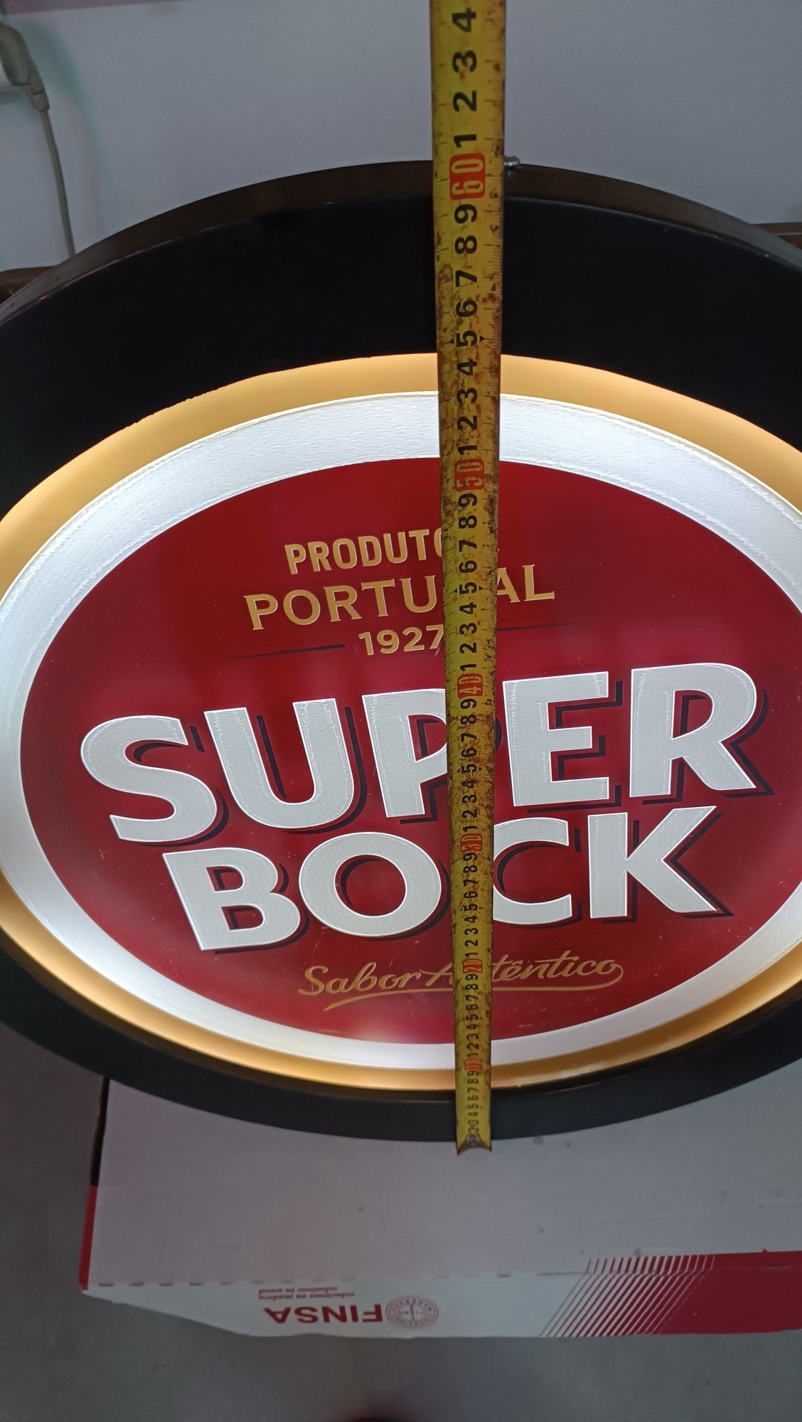 Reclamo luminoso super Bock velharias do careca