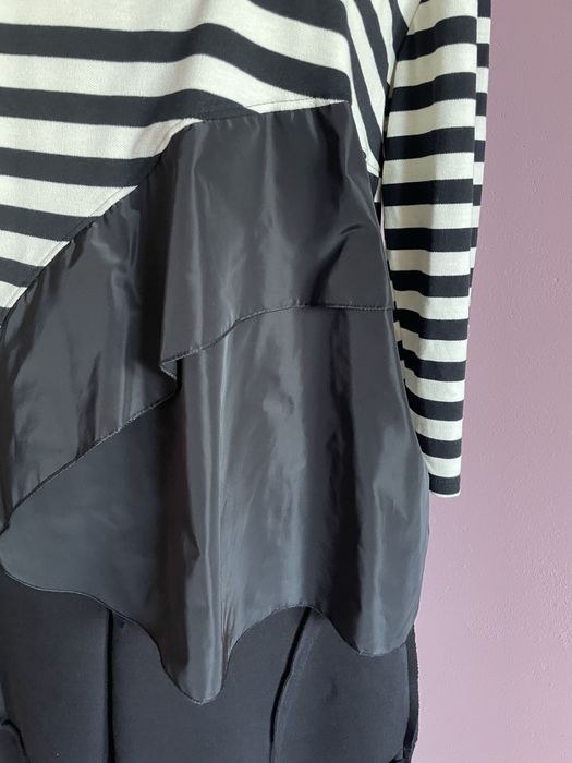 Bluzka basic tshirt asymetryczny w paski 40/42/44/46