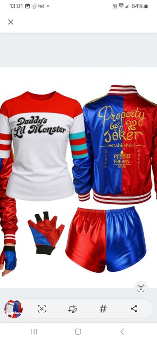 Kostium, przebranie, sylwester, karnawał, joker, Harley