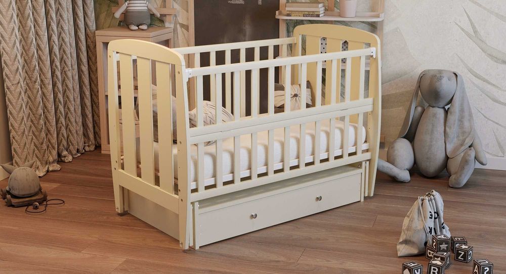 Кроватка для новонароджених ; Ліжечко Букове ! Ліжко для Немовлят