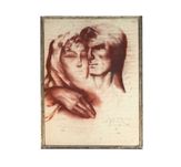 Pintura casal Adelaide Lima Cruz Art Deco | 1940