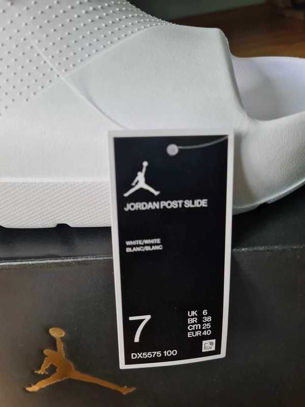 Klapki Jordan slide Nike slides białe nowe ds 40