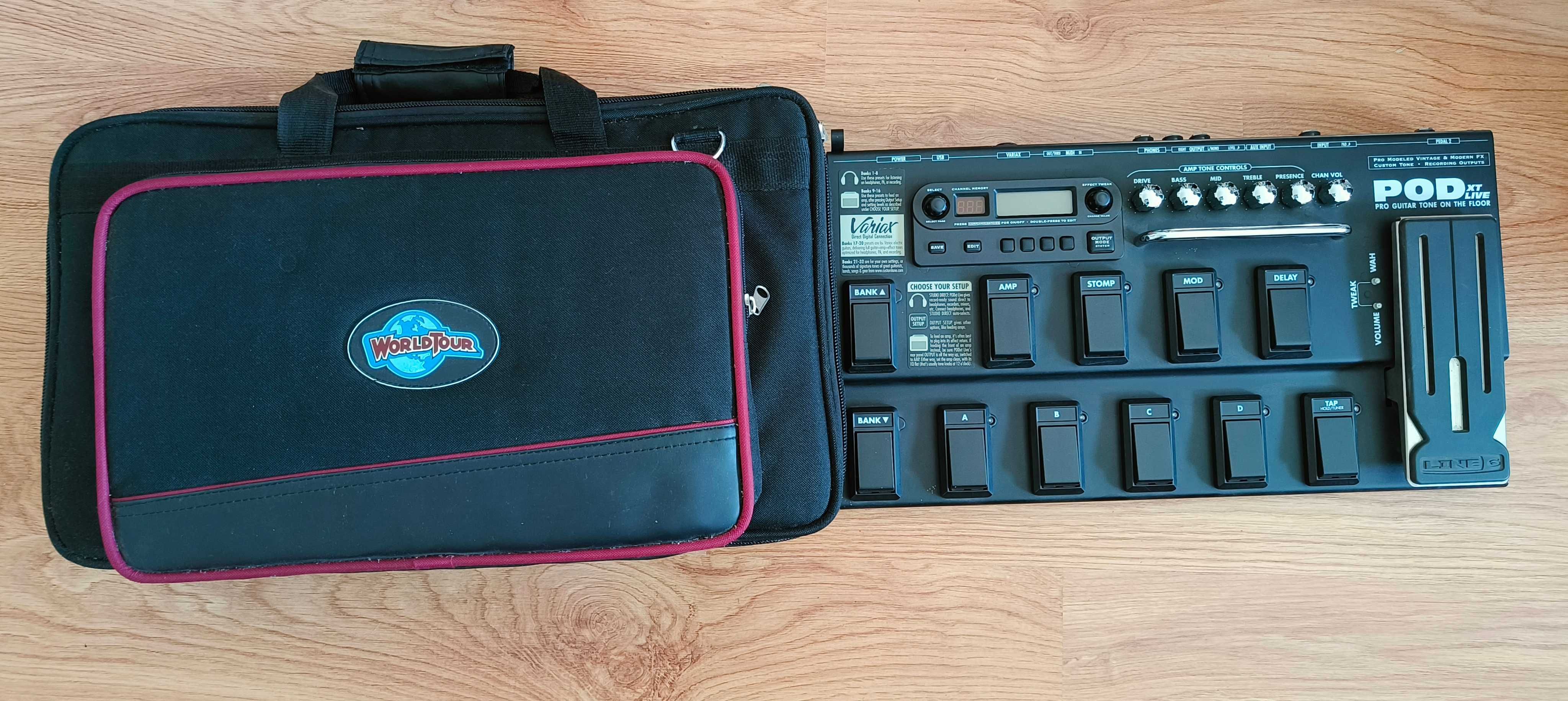 Line 6 POD xt Live + wszystkie dodatkowe model packi + pedał + torba