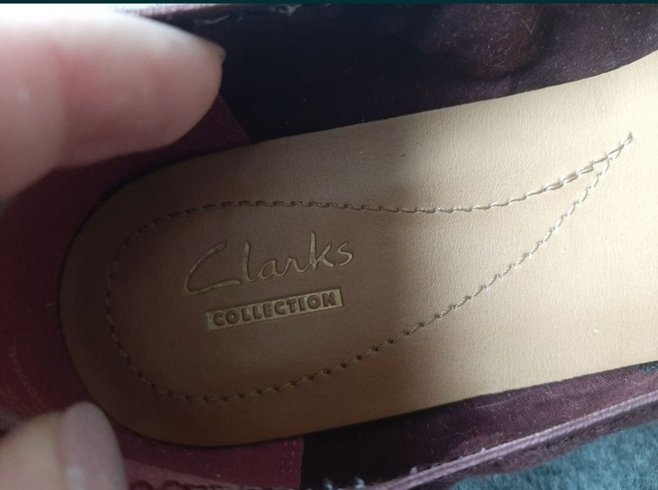 Туфли , балетки Clarks ecco, кожа, стелька 24 см