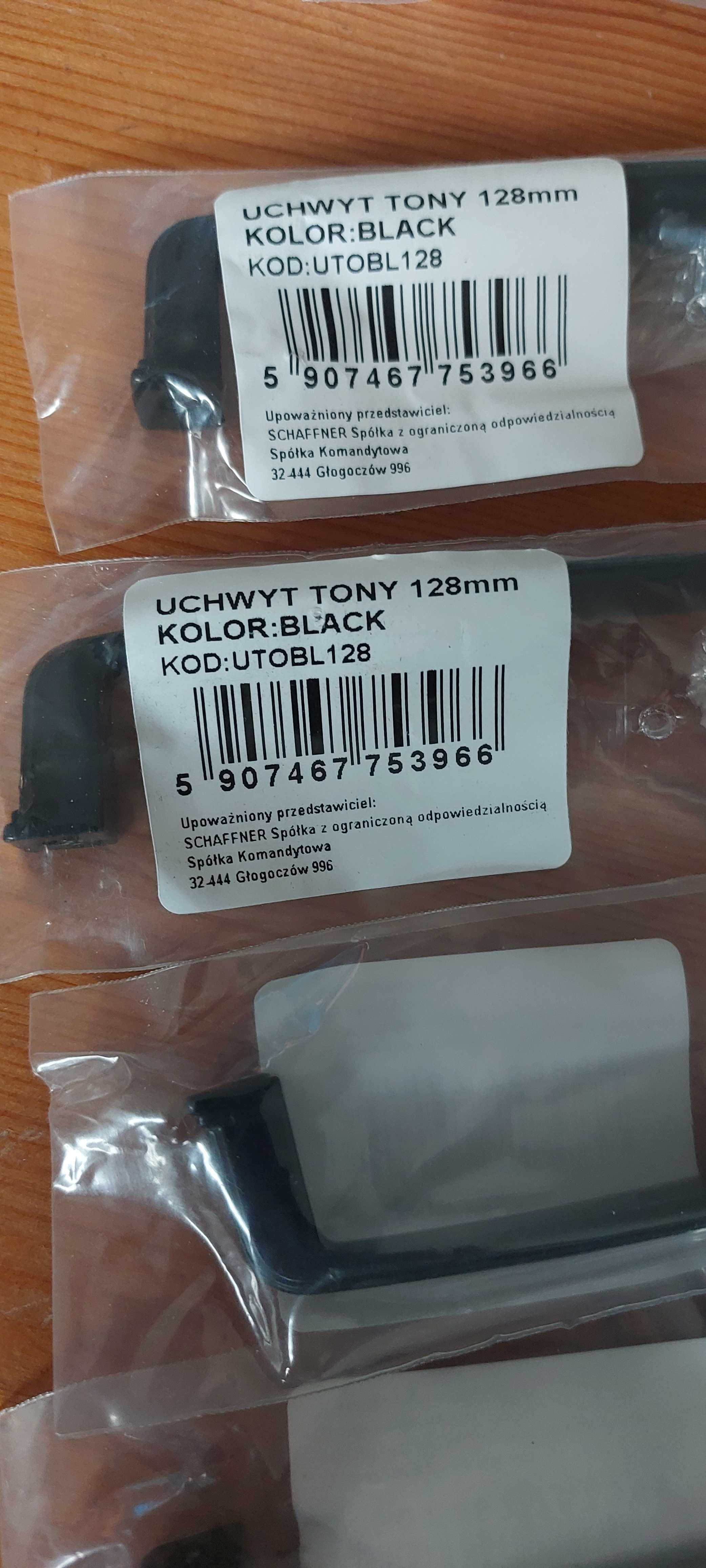 Uchwyt meblowy TONY CZARNY MAT 128mm 5szt.