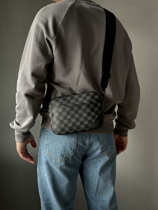 Чоловіча сумка Louis Vuitton мужская сумка дуо барсетка 2в1 мессенджер