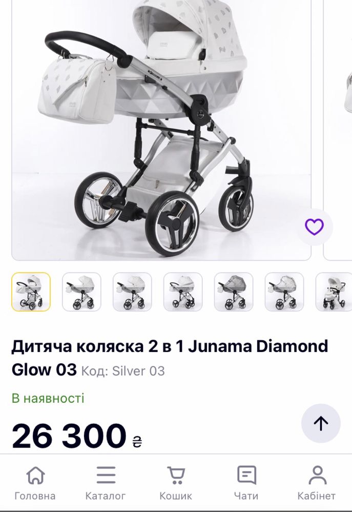 Дитяча коляска Junama Diamond Glow 2 в 1