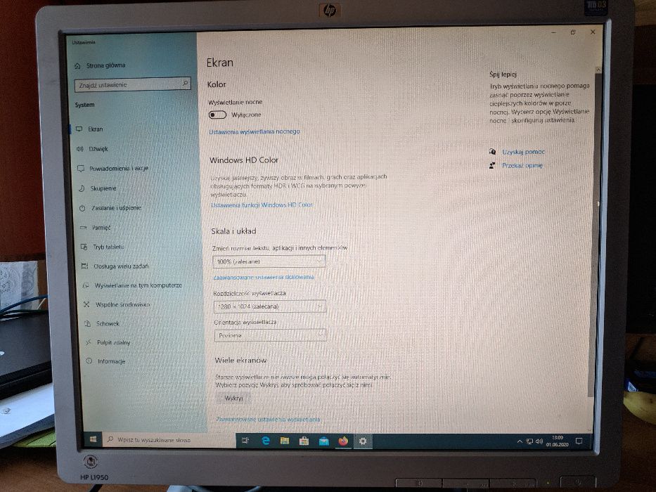 Monitor HP L1950 (GG458A)