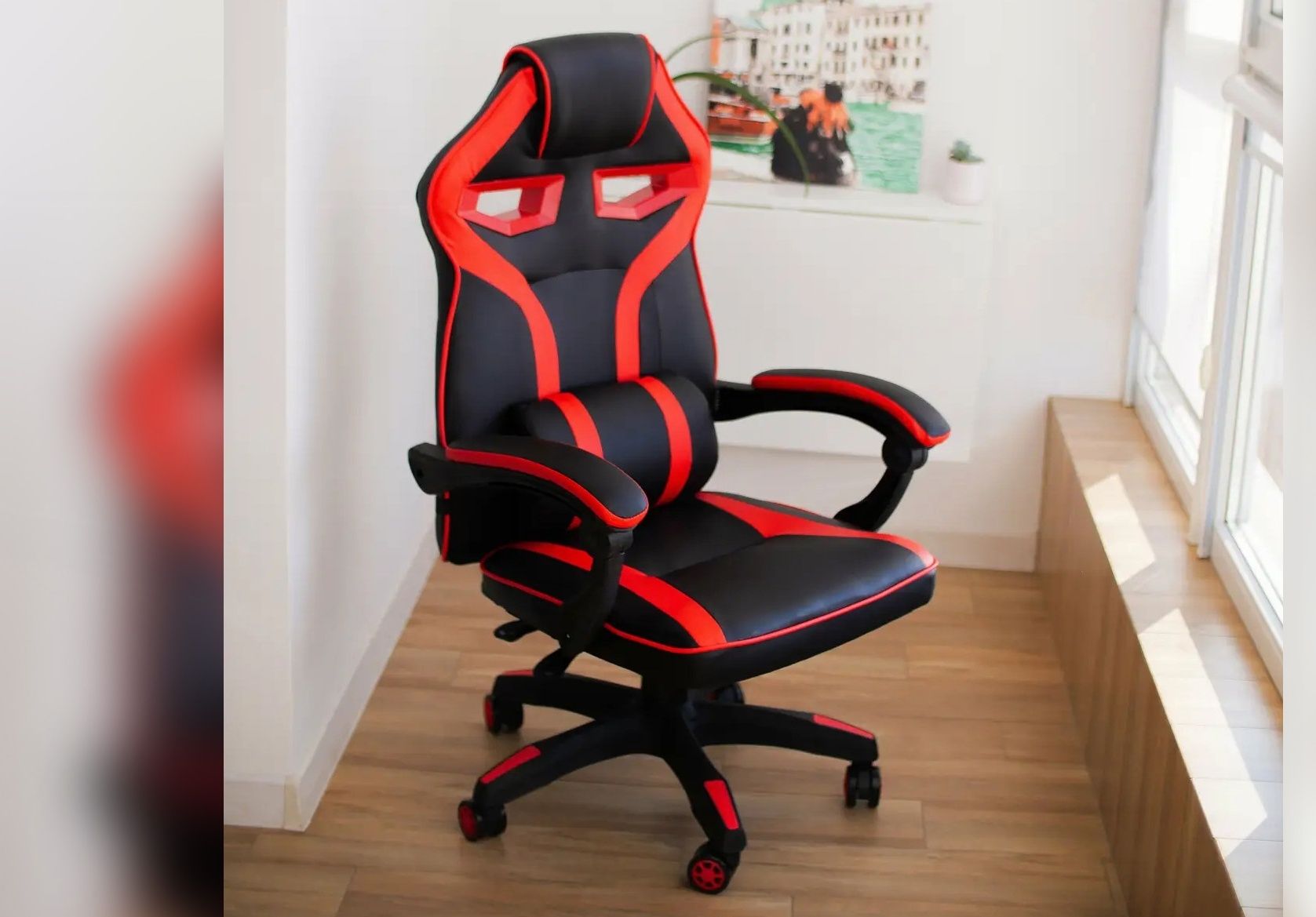 Продаю кресло новое геймерское компьютерное на колесах Monaco красное