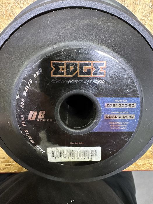 Сабвуфер edge 10 дюймов в коробе стелс