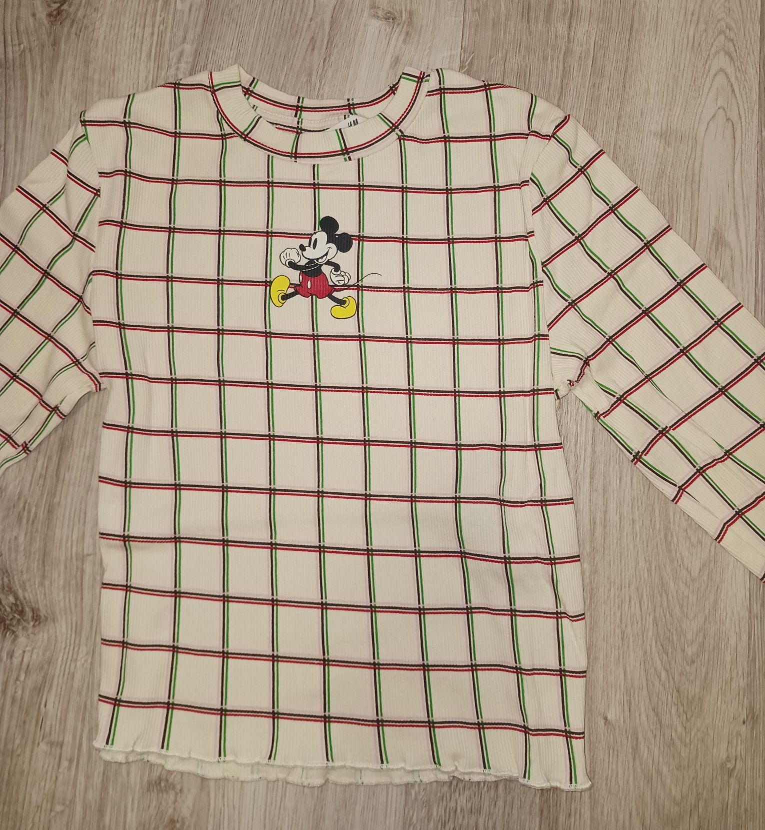 H&M Bluzka Dziewczęca! Mickey Mouse! Prążkowana! H&M! Roz.158/164!