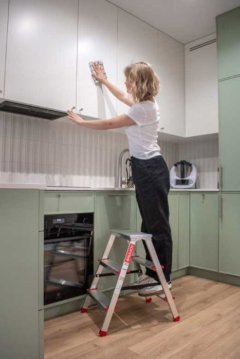 NOWA Drabina Aluminiowa 3 Stopniowa Składana Domowa Podest + GRATIS