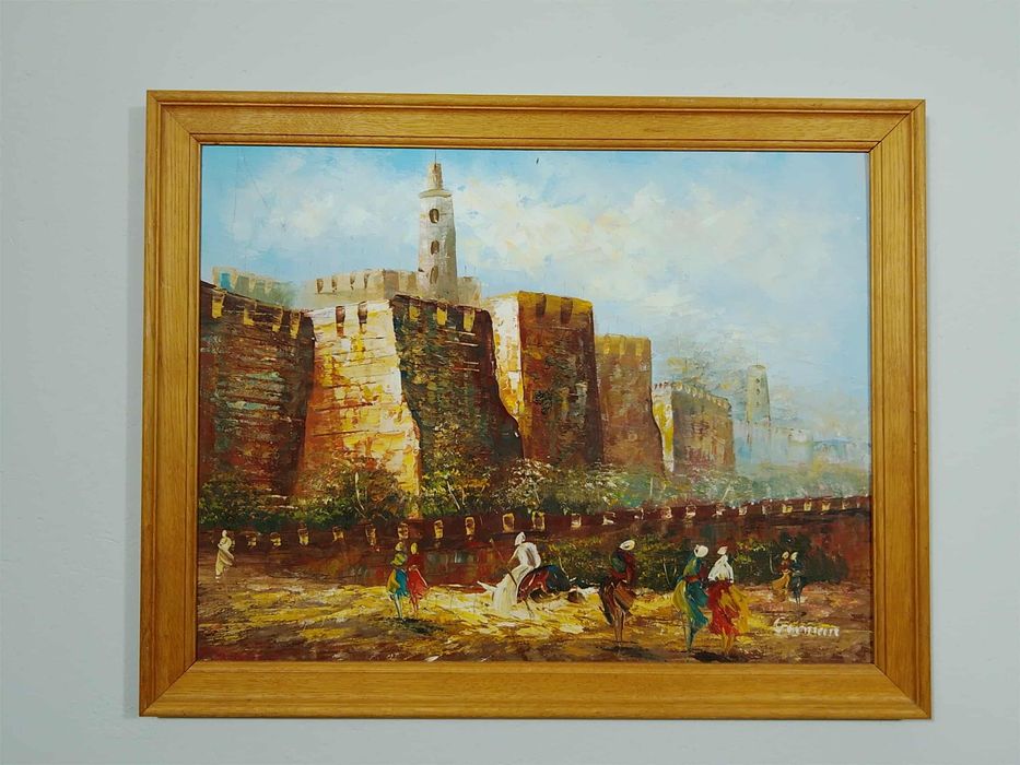 Stary obraz na płótnie sygnowany