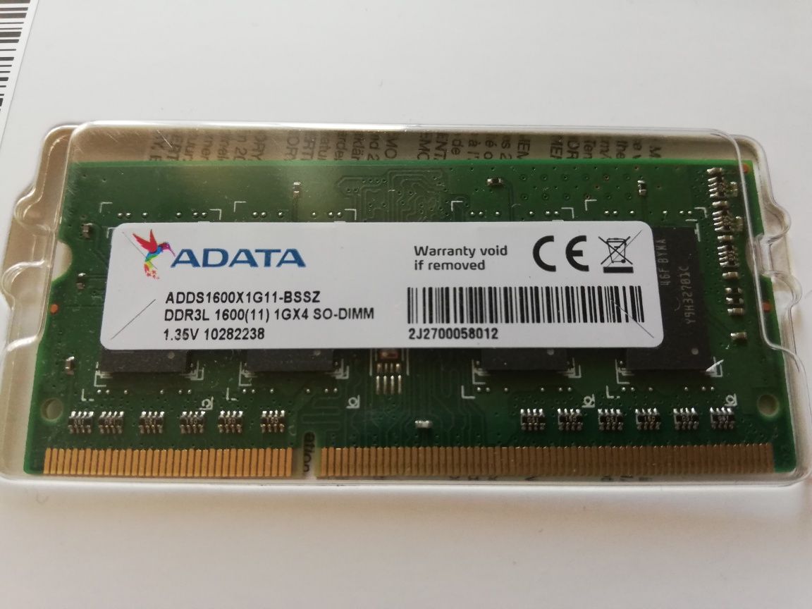 Memória RAM SO-DIMM 1GB DDR3L 1600 1,35V