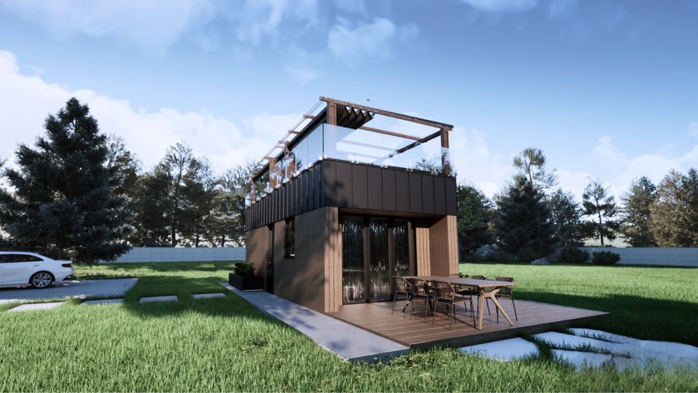 Dom modułowy ! Nowoczesna stodoła!  21 m2 Micro Hotel
