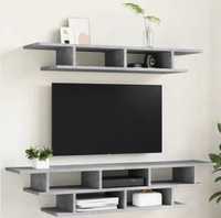 Móveis de parede para TV derivados de madeira cinzento cimento