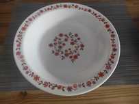 Prato fundo decorativo ARCOPAL Scania França flores antiguidade vintag