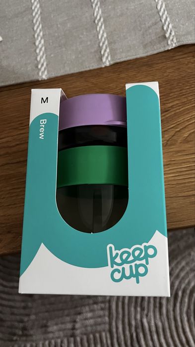 Keep cup M 340ml szklany kubek na kawe wielokrotnego użytku, NOWY