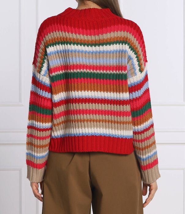 Max mara weekend sweter dziewicza welna 100% wool welniany w paski