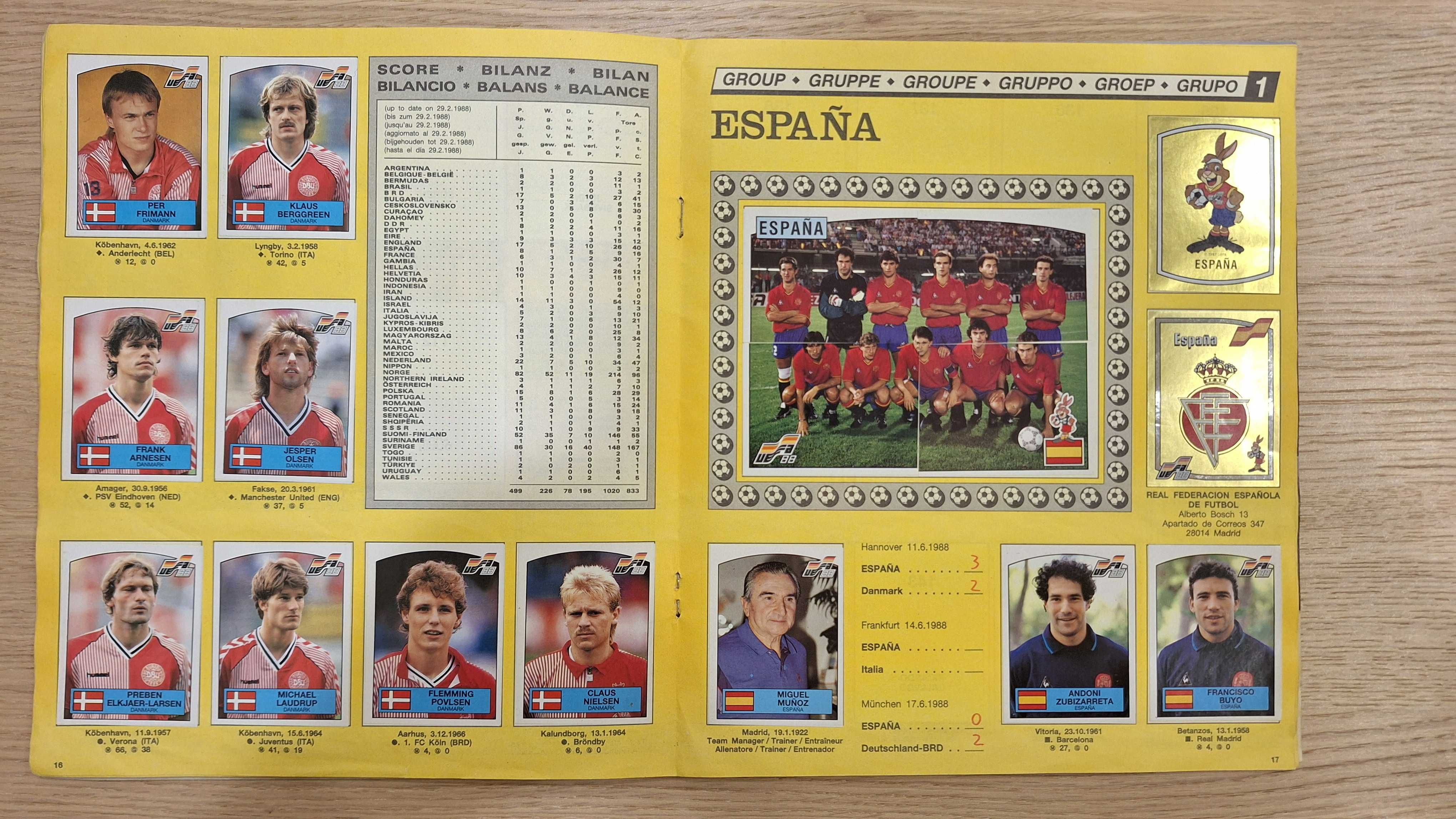 Caderneta Completa Panini Europeu Futebol - EURO 88