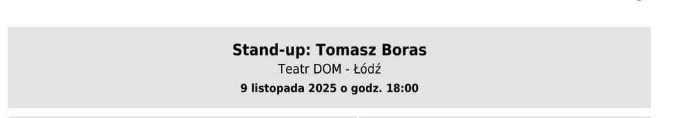 Boras, Łódż, 9 listopada 2025, cena 75 PLN