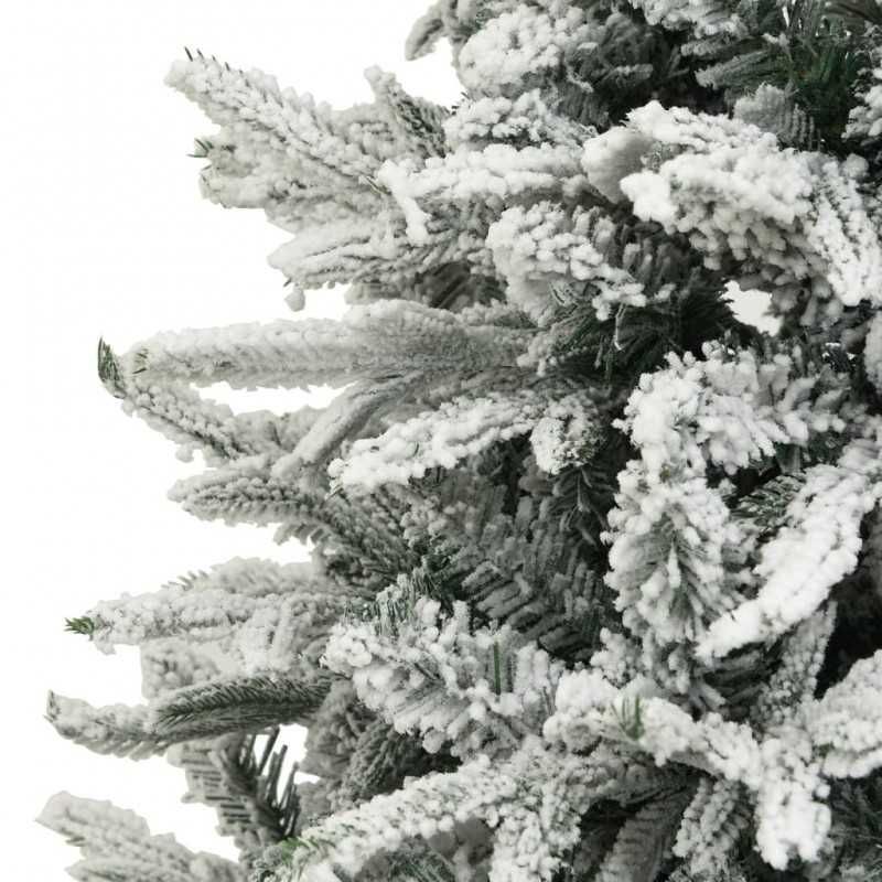 Biała gęsta napruszana choinka PE 150 cm OŚNIEŻONA szron śnieg CHO01