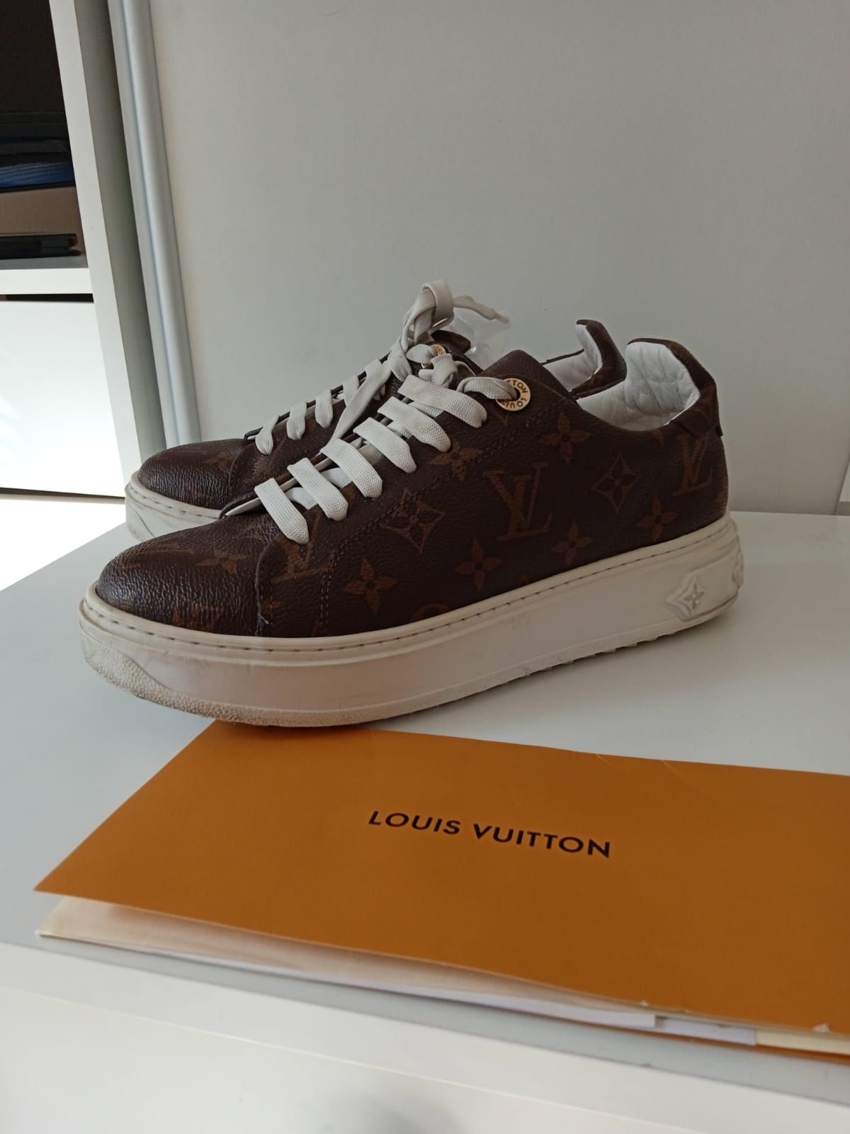 Piękne skora naturalna trainers Louis Vuitton damskie stanie idealnym