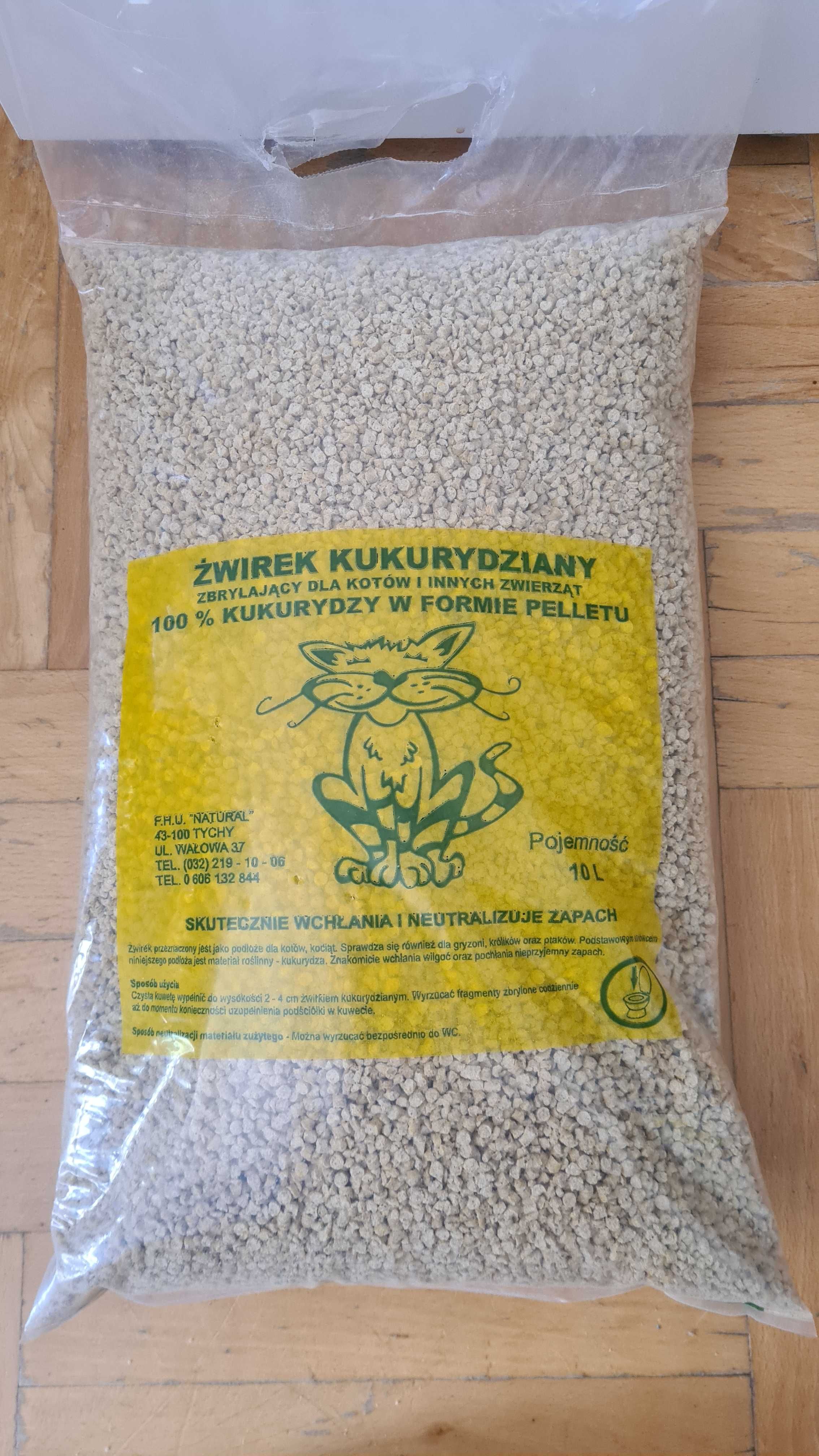 Żwirek Kukurydziany dla Kota