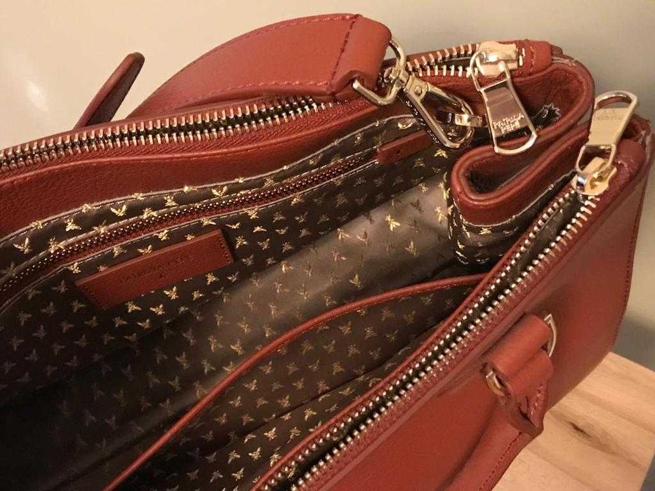 Torebka skórzana Patrizia Pepe 2V9941/A4U8-B702 Deep Bronze