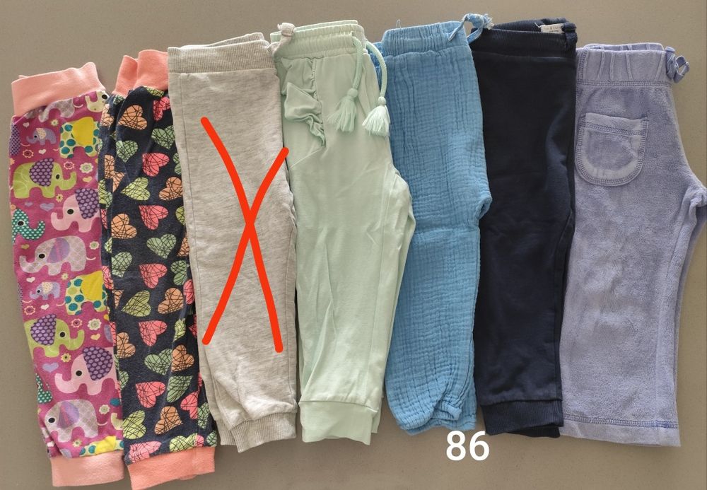 Spodnie dziewczęce 86