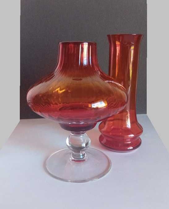 Stare kolorowe szkło wazon wazonik
