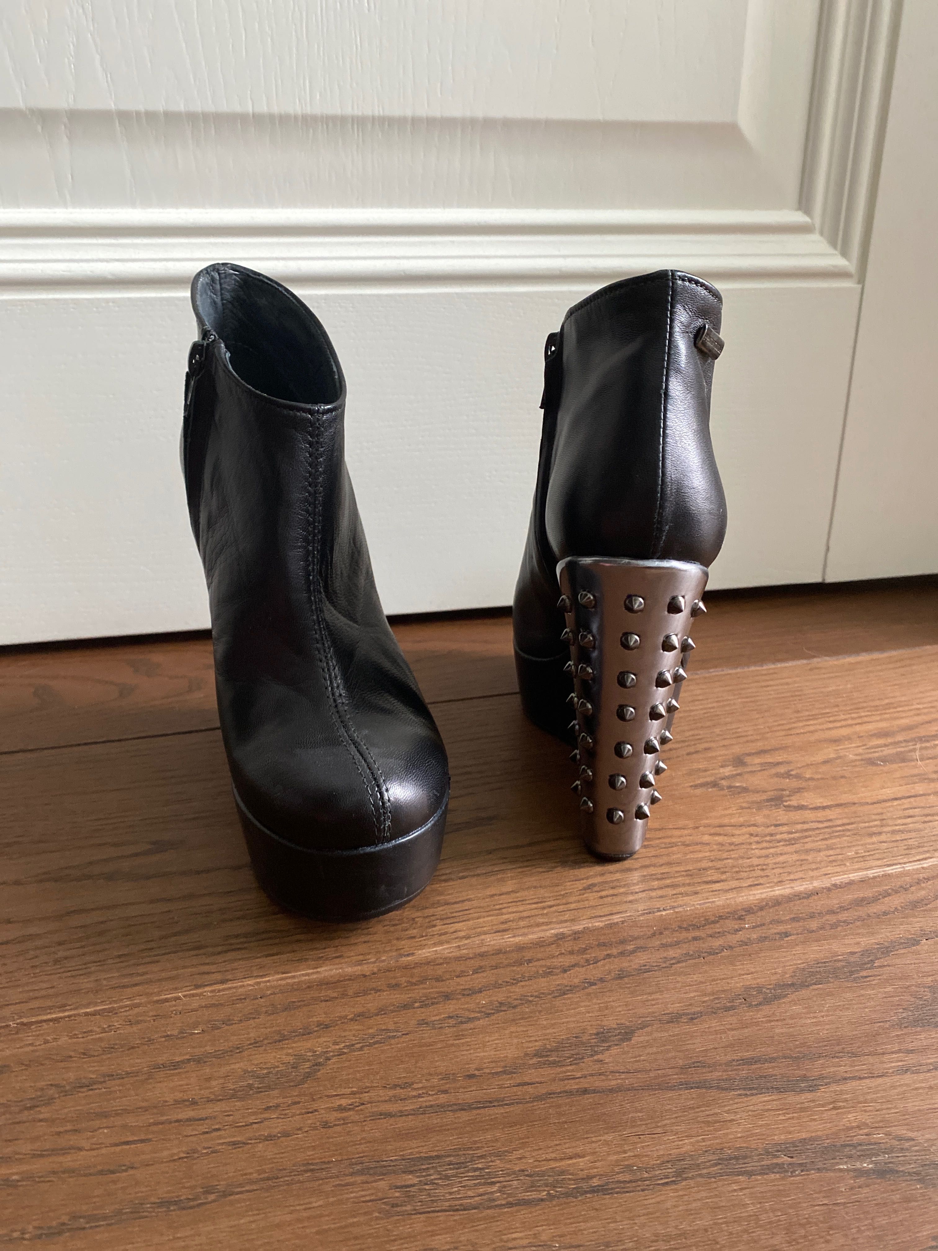 Skórzane rockowe botki Prima Moda
