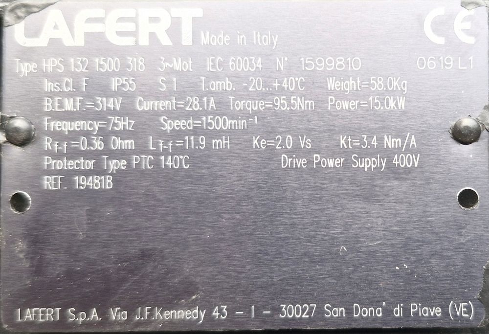 Silnik elektryczny 15kW 1500obr.